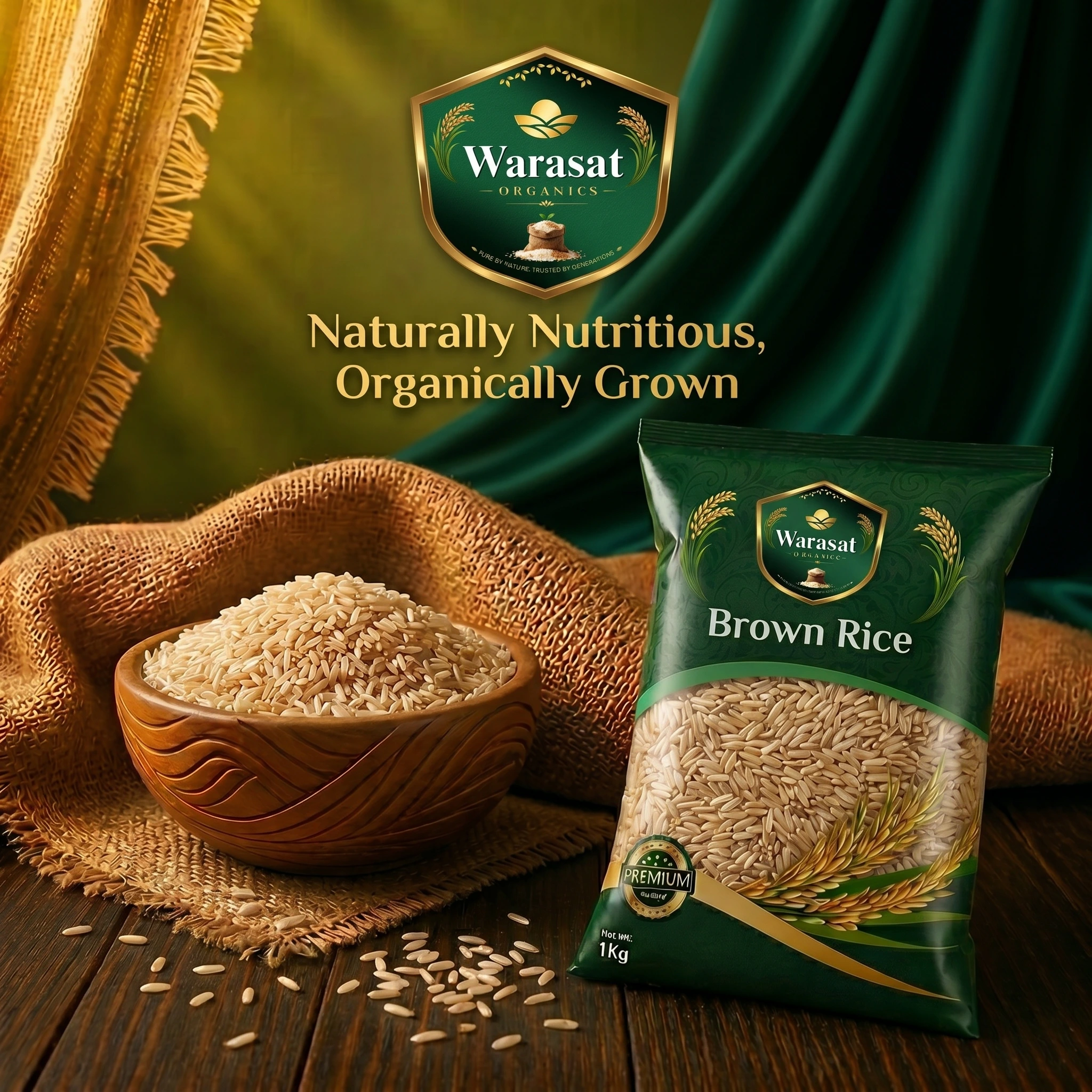 Premium Brown Rice Healthy Whole Grain Quality