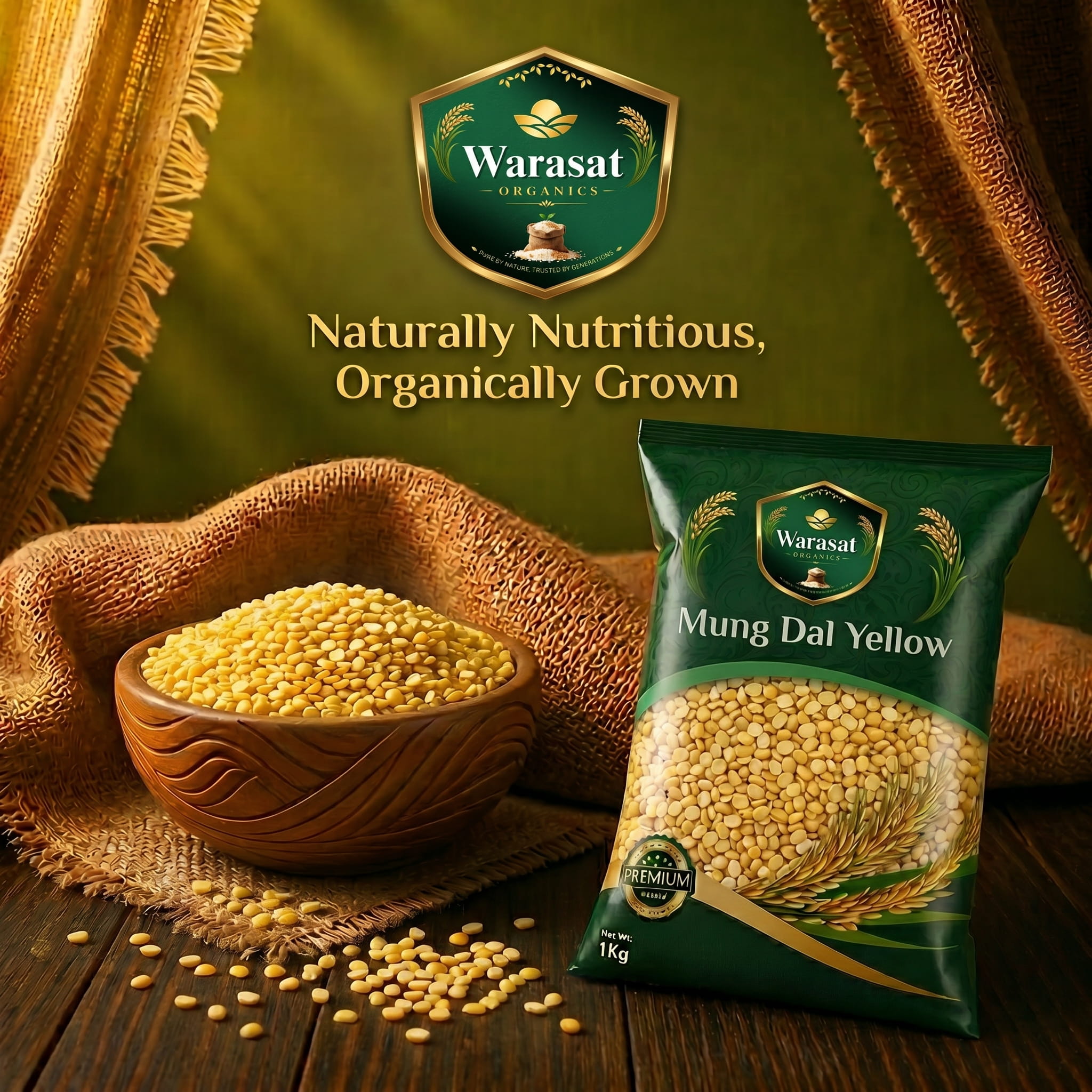 Moong Dal Premium Yellow Lentils Fresh Stock