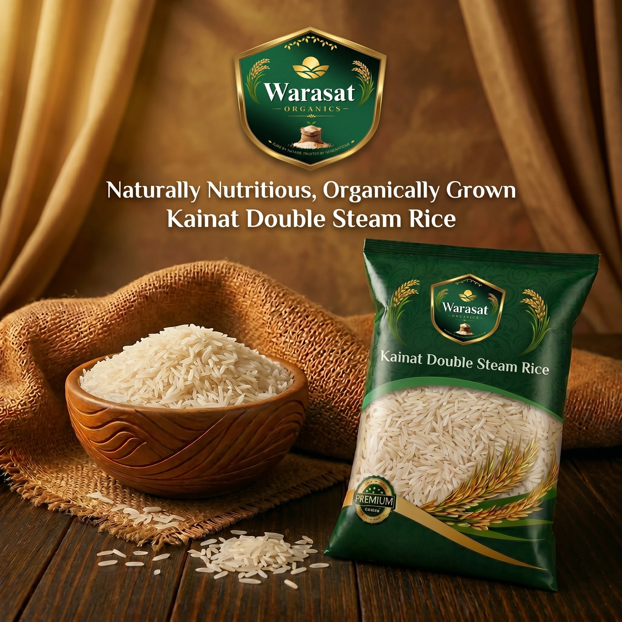 Kainat Double Steam Basmati Rice Premium Quality